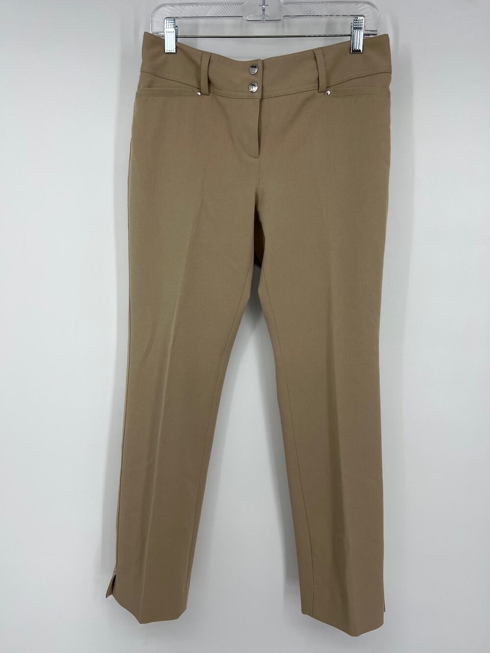 White House Black Market Tan Pants Women's 6 Short NWT